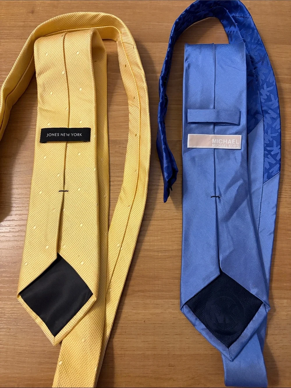Michael Kors Blue and Yellow Silk Tie Set